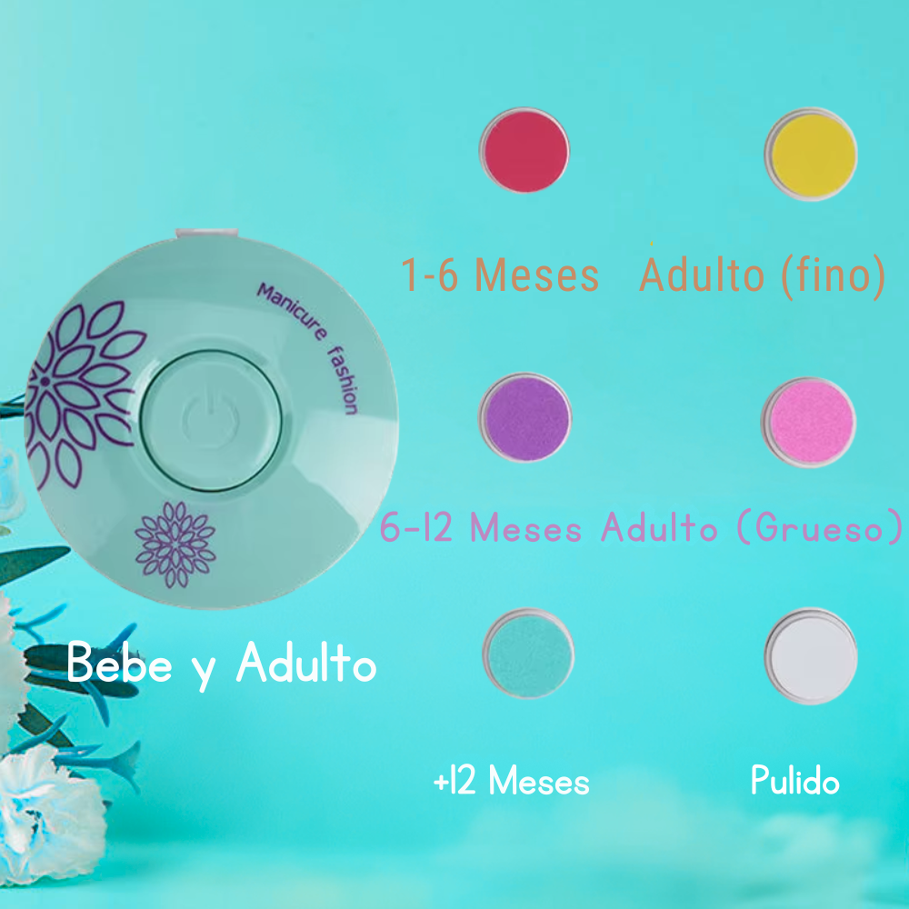 Lima De Uñas Eléctrica Con Estuche + 6 Limas. Segura, Suave y Silenciosa.