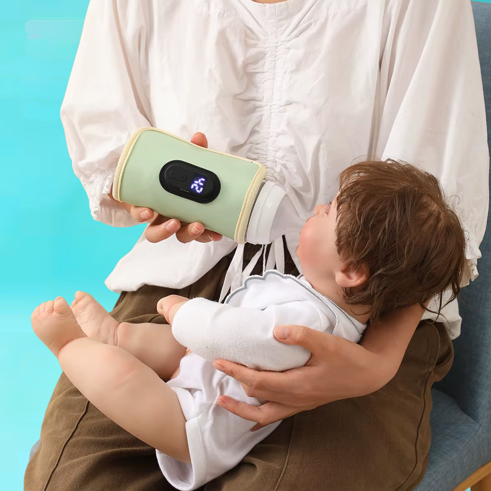 Calienta Biberones Portátil Con Pantalla y Control De Temperatura. Ligero y compacto.